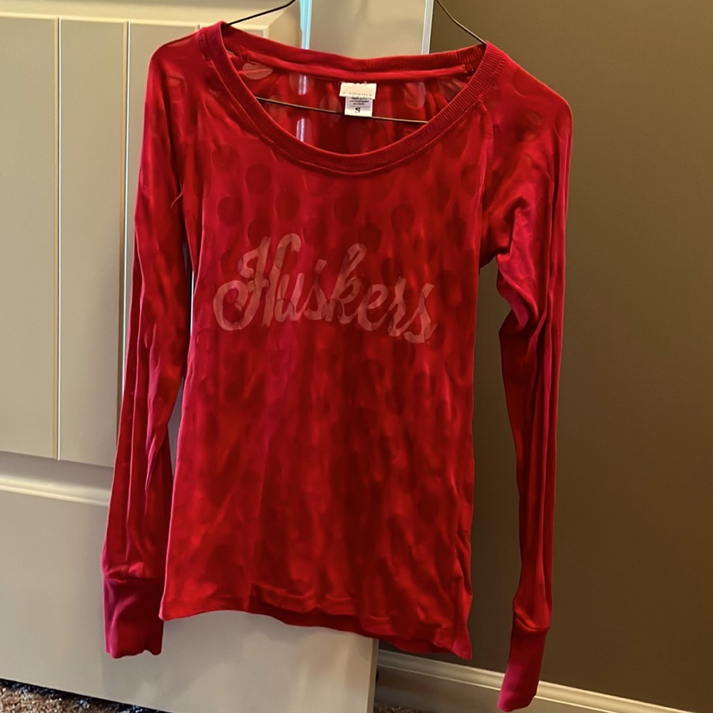 Nebraska Cornhuskers polka dot long sleeve shirt